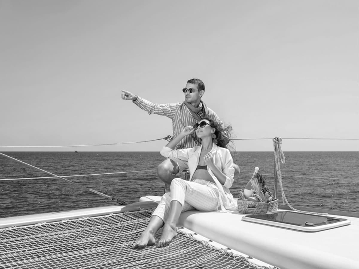 Couple on a yacht